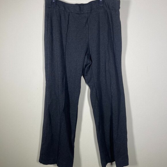Soft Surroundings Women's Charcoal Gray Pull-on Pants Stretch Straight Leg 14! - Picture 1 of 4
